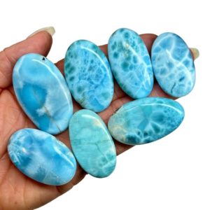 YOU PICK* Larimar Palm Stone, Larimar Crystal, Crystal, Mineral, Specimen, Display, High Grade Larimar Palmstone Dominican Republic | Natural genuine stones & crystals in various shapes & sizes. Buy raw cut, tumbled, or polished gemstones for making jewelry or crystal healing energy vibration raising reiki stones. #crystals #gemstones #crystalhealing #crystalsandgemstones #energyhealing #affiliate #ad