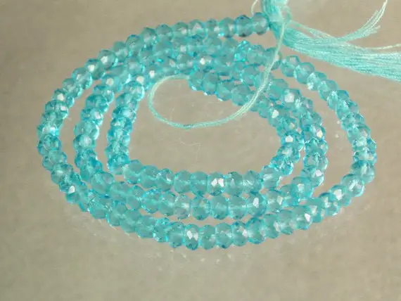 Apatite Micro Faceted Beads,aaa Quality Bead,apatite Rondelle Beads,12 Inch Apatite Beads Strand,one Color Single Strand,jewelry Making Bead