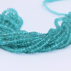 Shop Apatite Rondelle Beads! Apatite Smooth Rondelle Beads  AAA Quality Apatite Beads 3-5mm Apatite Rondelle Beads  Smooth Apatite Beads Strand  Plain Beads | Natural genuine rondelle Apatite beads for beading and jewelry making.  #jewelry #beads #beadedjewelry #diyjewelry #jewelrymaking #beadstore #beading #affiliate #ad