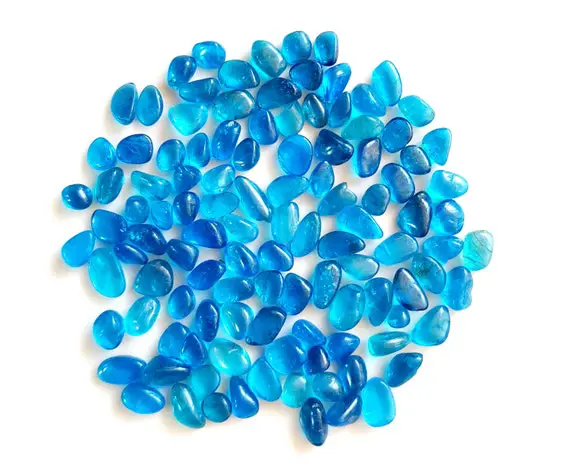 Apatite Smooth Tumbels, Apatite Tumbles For Jewelry Making, Loose Gemstone, Apatite Gemstone Chips Beads, 30 Pieces, [gem_tum-09]