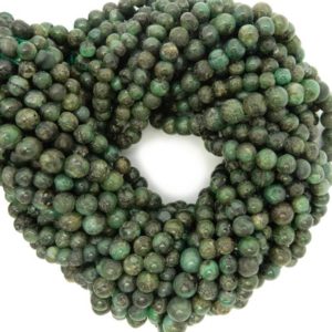 Shop Emerald Round Beads! Dyed Emerald Round Beads – ONE(1) STRAND of Gorgeous Green Beads (S107B4-05) | Natural genuine round Emerald beads for beading and jewelry making.  #jewelry #beads #beadedjewelry #diyjewelry #jewelrymaking #beadstore #beading #affiliate #ad