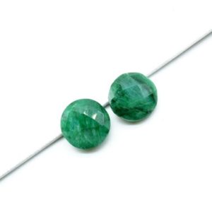 Shop Emerald Round Beads! Emerald Faceted Beads,10mm Coin Round Stone Beads,Emerald disk gemstone briolettes,Emerald Coin Faceted Beads,Side Drill Coin | Natural genuine round Emerald beads for beading and jewelry making.  #jewelry #beads #beadedjewelry #diyjewelry #jewelrymaking #beadstore #beading #affiliate #ad