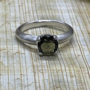 Shop Moldavite Rings! Genuine size 7 Czech Moldavite ring 925 | Natural genuine Moldavite rings, simple unique handcrafted gemstone rings. #rings #jewelry #shopping #gift #handmade #fashion #style #affiliate #ad