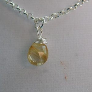 Shop Rutilated Quartz Necklaces! Gold Rutilated Quartz Necklace * Golden Gemstone * Dainty Gemstone Necklace * Gold Rutile * Wire Wrapped Gold Rutilated Quartz *  Drop | Natural genuine Rutilated Quartz necklaces. Buy crystal jewelry, handmade handcrafted artisan jewelry for women.  Unique handmade gift ideas. #jewelry #beadednecklaces #beadedjewelry #gift #shopping #handmadejewelry #fashion #style #product #necklaces #affiliate #ad