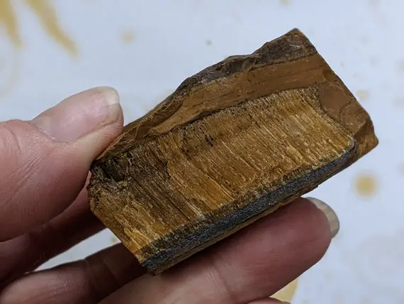 Gorgeous Large Tigers Eye Raw Chunk  Consciously Sourced Brazil