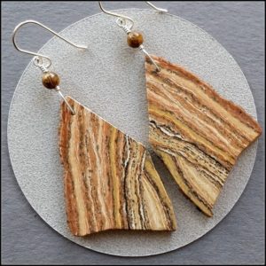 Large Picture Jasper Slab Earrings, 925 Sterling Silver, OOAK Raw Stone Slice, Desert Southwest, Earthy Natural Statement, Leverback Option | Natural genuine Gemstone earrings. Buy crystal jewelry, handmade handcrafted artisan jewelry for women.  Unique handmade gift ideas. #jewelry #beadedearrings #beadedjewelry #gift #shopping #handmadejewelry #fashion #style #product #earrings #affiliate #ad