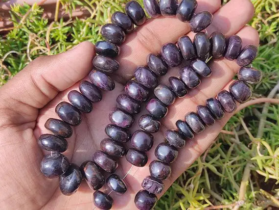 Manganese Sugilite Beads - Sugilite Rondelle Beads - Rare Manganese Sugilite - Jewelry Making - Healing Crystal - South African Sugilite