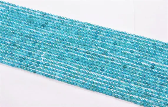 Natural Sky Apatite Faceted Rondelle Beads, 3mm Apatite Beads Aaa Quality Bead Faceted Sky Apatite Rondelle Beads, Wholesale Gemstone Beads