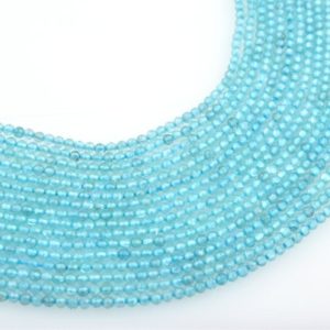 Shop Apatite Rondelle Beads! Natural Sky Apatite Micro Faceted Rondelle 2-2.5mm Beads, Apatite Faceted Beads For Jewelry Making, Sky Apatite Rondelle Beads 12.5 Inch | Natural genuine rondelle Apatite beads for beading and jewelry making.  #jewelry #beads #beadedjewelry #diyjewelry #jewelrymaking #beadstore #beading #affiliate #ad