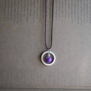 Shop Sugilite Pendants! Natural Sugilite Charm, Handmade Sugilite Pendant, Sterling Silver Brushed Charm, Open Ring Charm | Natural genuine Sugilite pendants. Buy crystal jewelry, handmade handcrafted artisan jewelry for women.  Unique handmade gift ideas. #jewelry #beadedpendants #beadedjewelry #gift #shopping #handmadejewelry #fashion #style #product #pendants #affiliate #ad