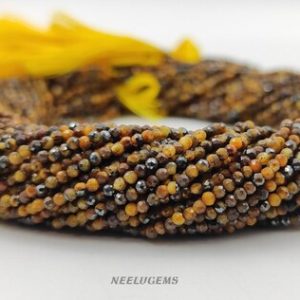 Shop Tiger Eye Rondelle Beads! Natural Tiger Eye Micro Cut Faceted Rondelle Beads,Tiger Eye Faceted Beads,Tiger Eye Rondelle Beads,Micro Cut Beads,2-25 MM Tiger Eye Beads | Natural genuine rondelle Tiger Eye beads for beading and jewelry making.  #jewelry #beads #beadedjewelry #diyjewelry #jewelrymaking #beadstore #beading #affiliate #ad