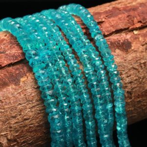 Shop Apatite Rondelle Beads! Natutral Sky Apatite Faceted Rondelle Shape Beads  Apatite Faceted Beads  7Apatite Rondelle Beads  Natural Apatite Beads  Apatite Gemstone | Natural genuine rondelle Apatite beads for beading and jewelry making.  #jewelry #beads #beadedjewelry #diyjewelry #jewelrymaking #beadstore #beading #affiliate #ad