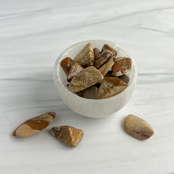 Picture Jasper Tumbled Crystals | Healing Crystals For Grounding And Connection