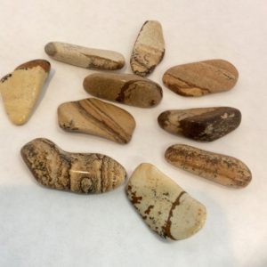 Shop Tumbled Picture Jasper Crystals & Pocket Stones! Picture Jasper tumbled stones, set of 10, unique patterns | Natural genuine stones & crystals in various shapes & sizes. Buy raw cut, tumbled, or polished gemstones for making jewelry or crystal healing energy vibration raising reiki stones. #crystals #gemstones #crystalhealing #crystalsandgemstones #energyhealing #affiliate #ad