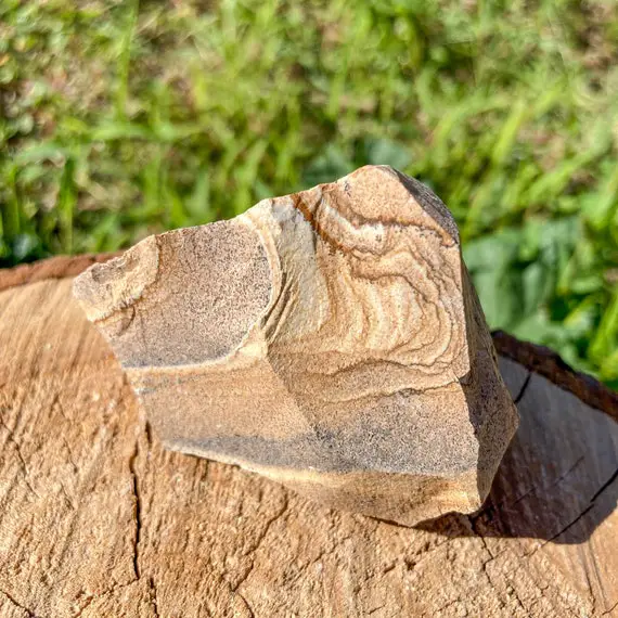 Raw Picture Jasper Crystal / Rough Brown Landscape Stone / Protection/ Courage / Wisdom / Harmony / Fear / Comfort / Earth / Visualization