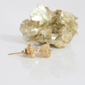 Shop Rutilated Quartz Earrings! Raw Quartz Earrings, Gold Quartz Earrings, Raw Gold Rutilated Quartz Stud Earrings, Raw Gold Gemstone Earrings, Golden Rutilated Quartz | Natural genuine Rutilated Quartz earrings. Buy crystal jewelry, handmade handcrafted artisan jewelry for women.  Unique handmade gift ideas. #jewelry #beadedearrings #beadedjewelry #gift #shopping #handmadejewelry #fashion #style #product #earrings #affiliate #ad