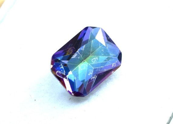 1.75 Ct Beautiful!! Natural Color Changing Alexandrite Emerald Shape With Size 9 X 9 X 7 Mm, Certified Faceted Gemstone, Best Offer Ever!!