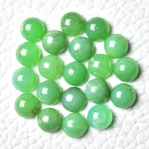 10 Pieces Natural Chrysoprase Cabochons Lot 5mm Round Shape Cabochon Genuine Chrysoprase Gemstones Smooth Cabs Loose Gems Stones C-7886 | Natural genuine stones & crystals in various shapes & sizes. Buy raw cut, tumbled, or polished gemstones for making jewelry or crystal healing energy vibration raising reiki stones. #crystals #gemstones #crystalhealing #crystalsandgemstones #energyhealing #affiliate #ad