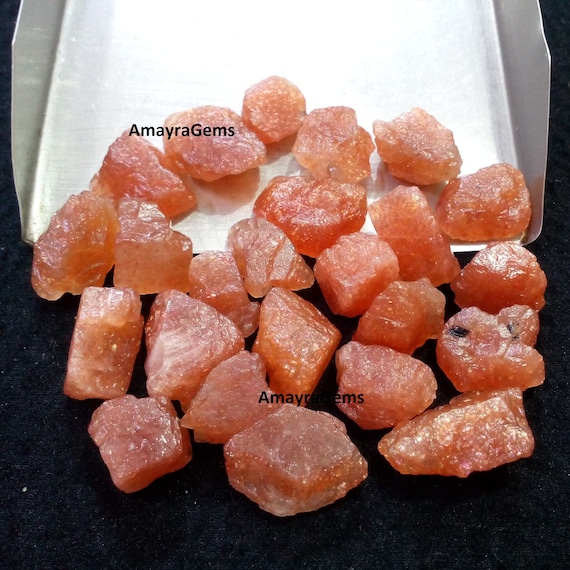 10 Pieces Natural Sunstone Raw,size 10-12 Mm, Natural Sparkle Sunstone Gemstone,sunstone Raw Stone,rough Orange Sunstone Crystal Bulk Rough