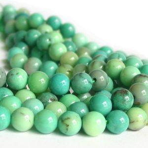 Shop Chrysoprase Beads! 15" 4mm 6mm 8mm Chrysoprase round Beads natural green color polished Gemstone – full strand | Natural genuine beads Chrysoprase beads for beading and jewelry making.  #jewelry #beads #beadedjewelry #diyjewelry #jewelrymaking #beadstore #beading #affiliate #ad
