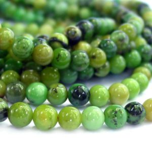 Shop Chrysoprase Beads! 15"  6mm 8mm Chrysoprase round Beads natural green color polished Gemstone – Half / Full strand | Natural genuine beads Chrysoprase beads for beading and jewelry making.  #jewelry #beads #beadedjewelry #diyjewelry #jewelrymaking #beadstore #beading #affiliate #ad