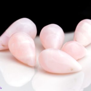 Shop Opal Bead Shapes! 16 – 19mm 5pc PINK PERUVIAN OPAL Teardrop Beads, Top Drilled, Round Polished Smooth, Pendants, Opal, Teardrop Opal, Gemstone Beads, OV49 | Natural genuine other-shape Opal beads for beading and jewelry making.  #jewelry #beads #beadedjewelry #diyjewelry #jewelrymaking #beadstore #beading #affiliate #ad