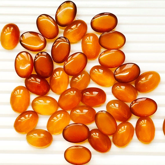 10 Pieces Top Quality Natural Carnelian Cabochon Lots Gemstone - Carnelian Loose Gemstone -loose Gemstone - 6x12x16mm