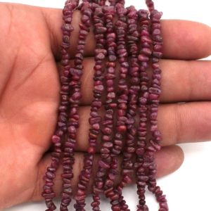 Shop Ruby Chip & Nugget Beads! 34" Strand Natural Ruby Uncut Chips, AAA Quality Natural Ruby Smooth Beads, Ruby Polish Pebblas Gemstone Beads, Red Ruby Raw Beads,Bulk Bead | Natural genuine chip Ruby beads for beading and jewelry making.  #jewelry #beads #beadedjewelry #diyjewelry #jewelrymaking #beadstore #beading #affiliate #ad
