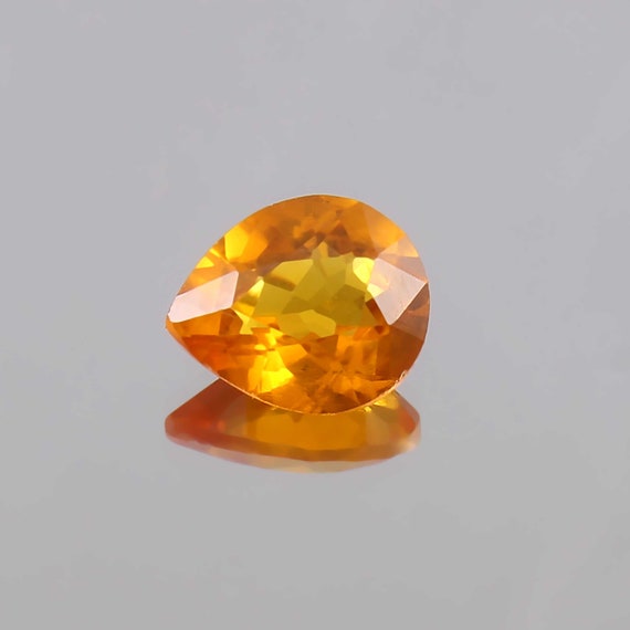 4.40 Ct Flawless Ceylon Yellow Sapphire Loose Pear Cut Gemstone Cut, Sapphire Jewelry Making Tools & Yellow Sapphire Ring Valentine Gifts