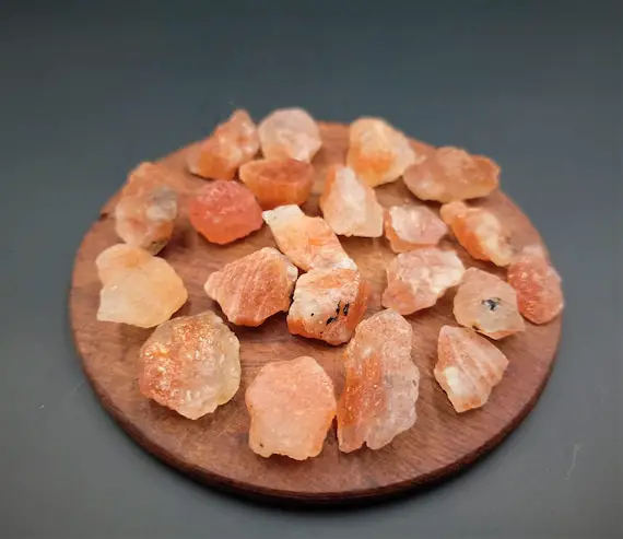 5 Piece Sunstone Raw, Fire Sunstone Rough, Natural Gemstone, Nuggets, Untreated Rough, Orange Crystal, Raw Making Jewelry, Crystal Shop