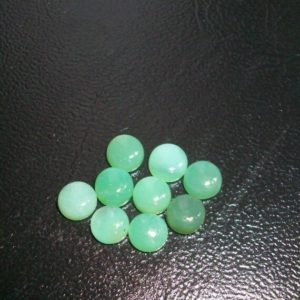 Shop Chrysoprase Cabochons! 5 pieces 6mm Chrysoprase cabochon round have lots of gorgeous, Natural beautiful Green color…. 6mm Chrysoprase round cabochon gemstone | Natural genuine stones & crystals in various shapes & sizes. Buy raw cut, tumbled, or polished gemstones for making jewelry or crystal healing energy vibration raising reiki stones. #crystals #gemstones #crystalhealing #crystalsandgemstones #energyhealing #affiliate #ad