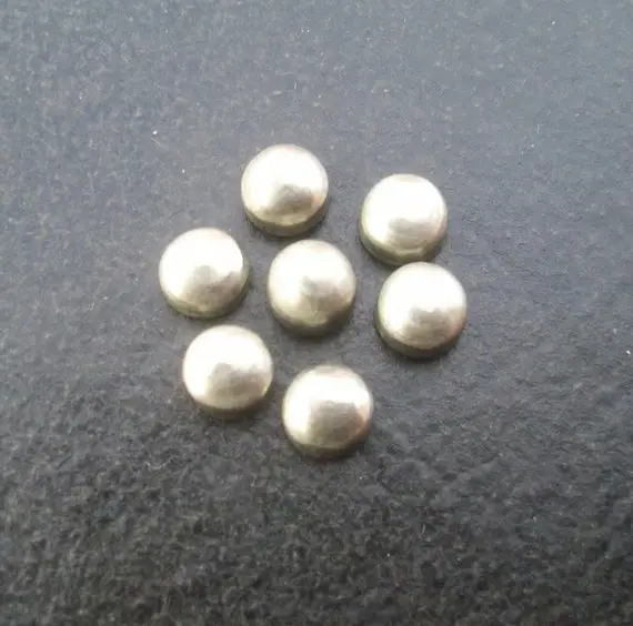 5 Pieces 8mm Golden Pyrite Cabochon Round Loose Gemstone, Golden Pyrite Round Cabochon Gemstone, Pyrite Cabochon Round Gemstone