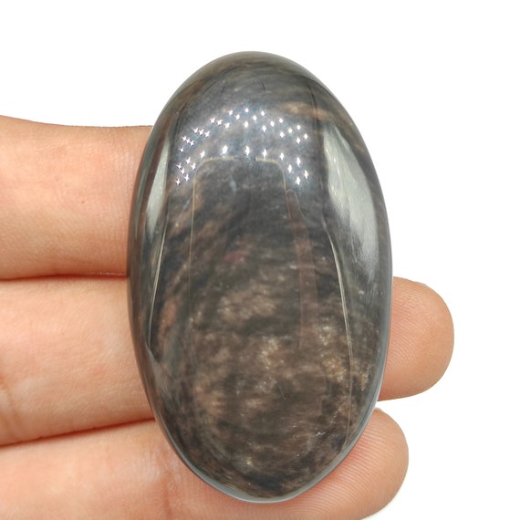 65ct Natural Flashy Golden Obsidian Cabochon Oval Shape Designer Obsidian Healing Crystal Stone Hand Polish Gemstone For Wire Wrapping M5288