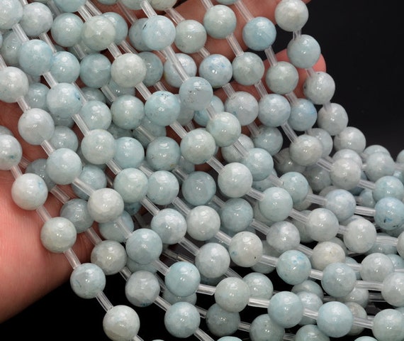 8mm Celestite Gemstone Blue Grade Aaa Round Loose Beads Bulk Lot 1,2,6,12 And 50 (a265)