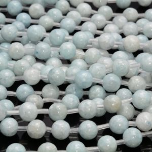 Shop Celestite Beads! 8mm Celestite Gemstone Smooth Blue Grade AAA Round Loose Beads (A265) | Natural genuine round Celestite beads for beading and jewelry making.  #jewelry #beads #beadedjewelry #diyjewelry #jewelrymaking #beadstore #beading #affiliate #ad