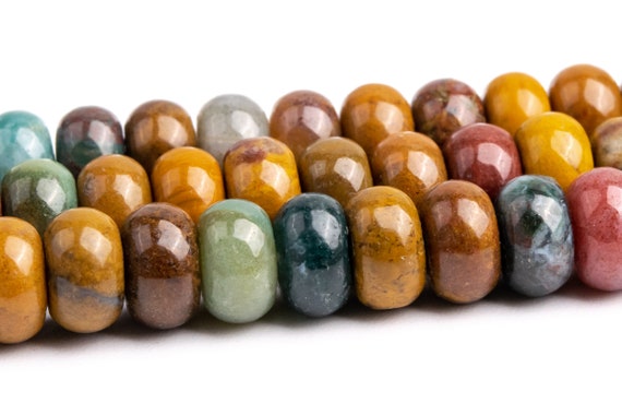 8x4mm Ocean Jasper Beads Grade Aaa Genuine Natural Gemstone Full Strand Rondelle Loose Beads 15" Bulk Lot Options (107403-2365)