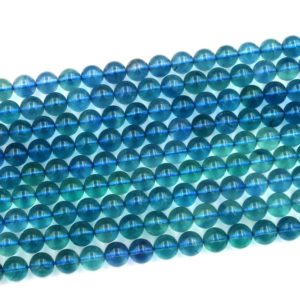 Shop Fluorite Round Beads! AAA Natural Blue Fluorite Beads 4mm 6mm 8mm 10mm 12mm Round Smooth Polished Finish Gemstone Beads 15.5" Strand | Natural genuine round Fluorite beads for beading and jewelry making.  #jewelry #beads #beadedjewelry #diyjewelry #jewelrymaking #beadstore #beading #affiliate #ad