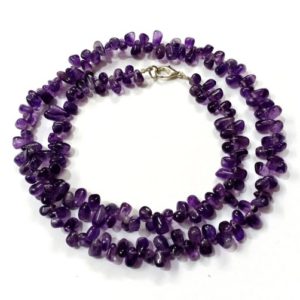 Shop Amethyst Necklaces! AAA Quality Amethyst Drops Necklace, Natural Amethyst Jewelry Necklace, Purple Amethyst Smooth Drops Beads, Amethyst Necklace Gift for Woman | Natural genuine Amethyst necklaces. Buy crystal jewelry, handmade handcrafted artisan jewelry for women.  Unique handmade gift ideas. #jewelry #beadednecklaces #beadedjewelry #gift #shopping #handmadejewelry #fashion #style #product #necklaces #affiliate #ad