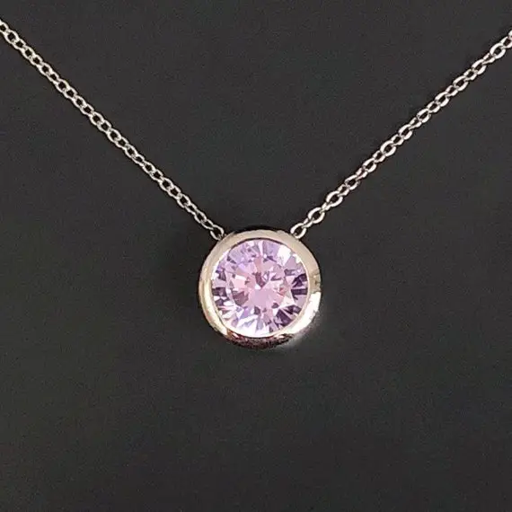 Alexandrite Necklace, Sterling Silver Necklace, Silver Pendant, June Birthstone Necklace, June Birthday Gift. Christmas Gift