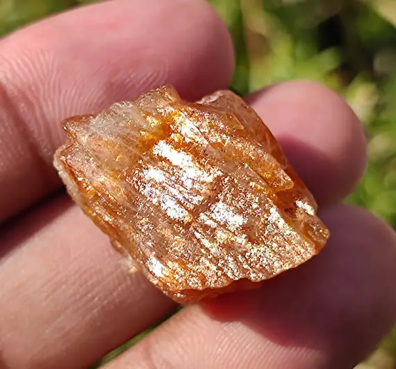 Amazing.! Fire Confetti Sunstone Raw - Confetti Raw Sunstone - Healing Crystal - Tanzania Confetti Sunstone - Natural Sunstone Raw Crystal