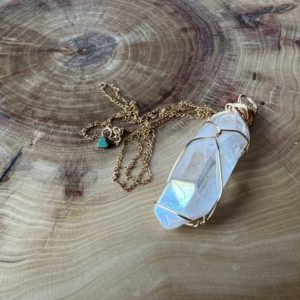 Shop Angel Aura Quartz Necklaces! Angel Aura Quartz Necklace | Natural genuine Angel Aura Quartz necklaces. Buy crystal jewelry, handmade handcrafted artisan jewelry for women.  Unique handmade gift ideas. #jewelry #beadednecklaces #beadedjewelry #gift #shopping #handmadejewelry #fashion #style #product #necklaces #affiliate #ad