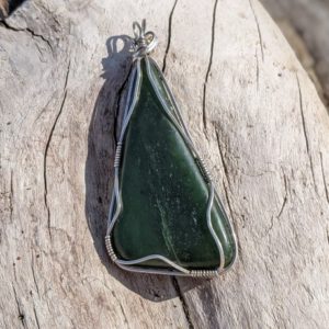 Shop Jade Pendants! Anniversary gifts for women, BC Jade,  Raw Jade, Natural dark green jade in Sterling silver wire, Raw Jade pendants for women, Real Jade | Natural genuine Jade pendants. Buy crystal jewelry, handmade handcrafted artisan jewelry for women.  Unique handmade gift ideas. #jewelry #beadedpendants #beadedjewelry #gift #shopping #handmadejewelry #fashion #style #product #pendants #affiliate #ad