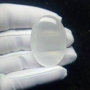 Shop Selenite Cabochons! Beautiful Selenite Cabochon, Natural Selenite Gemstone, Oval Gemstone, Gemstone For Making Jewelry, Handmade Stone, 42x30x9mm 82.30 Carat | Natural genuine stones & crystals in various shapes & sizes. Buy raw cut, tumbled, or polished gemstones for making jewelry or crystal healing energy vibration raising reiki stones. #crystals #gemstones #crystalhealing #crystalsandgemstones #energyhealing #affiliate #ad