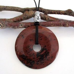 Shop Mahogany Obsidian Pendants! Big & Beautiful Mahogany Obsidian Natural Gemstone Donut Energy Pendant Necklace.  60mm  ED424 / A / B | Natural genuine Mahogany Obsidian pendants. Buy crystal jewelry, handmade handcrafted artisan jewelry for women.  Unique handmade gift ideas. #jewelry #beadedpendants #beadedjewelry #gift #shopping #handmadejewelry #fashion #style #product #pendants #affiliate #ad