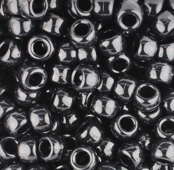 Black Barrel Beads With Large Hole, Black Beads For Bracelet, Halloween Beads, Goth Beads For Necklace, Black Kandi Beads, Black Pony Beads Black Barrel Beads With Large Hole, Black Beads For Bracelet, Halloween Beads, Goth Beads For Necklace, Black Kandi Beads, Black Pony Beads