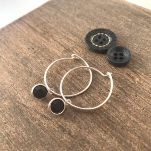 Shop Jet Jewelry! Black hoop earrings, silver hoop earrings, black crystal earrings, jet jewellery, black silver earrings, black crystals, jet earrings, | Natural genuine Jet jewelry. Buy crystal jewelry, handmade handcrafted artisan jewelry for women.  Unique handmade gift ideas. #jewelry #beadedjewelry #beadedjewelry #gift #shopping #handmadejewelry #fashion #style #product #jewelry #affiliate #ad