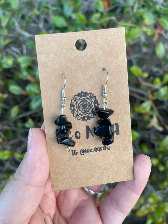Black Obsidian Earrings