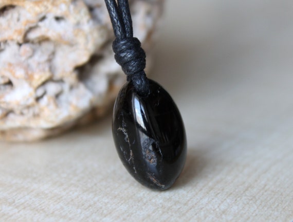 Black Tourmaline Necklace Women Black Tourmaline Pendant Healing Stones Black Stone Jewelry Gift Stone For Girlfriend