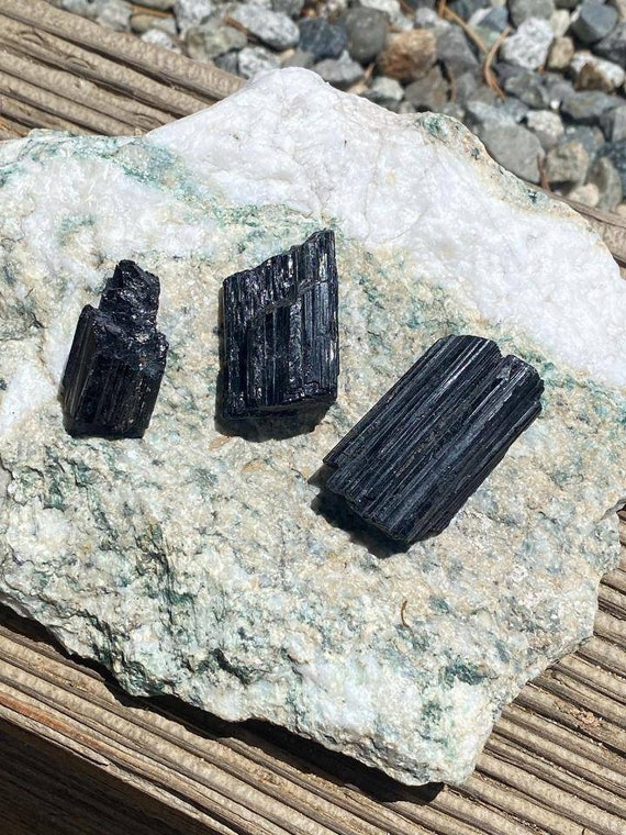 Black Tourmaline, Raw Black Tourmaline, Black Tourmaline Stone, Emf Protection Stone, Protection Stone, Black Stone, Stocking Stuffer