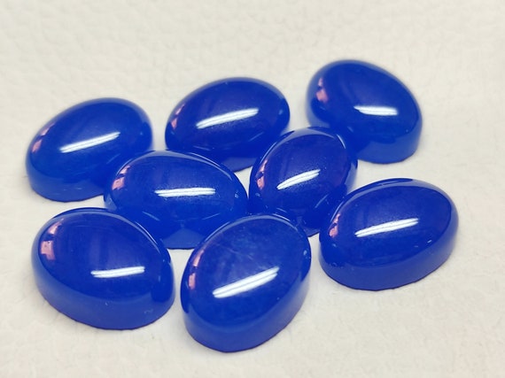 Blue Jade Gemstone, Blue Jade Cabochon, Oval Gemstone - 18x13mm